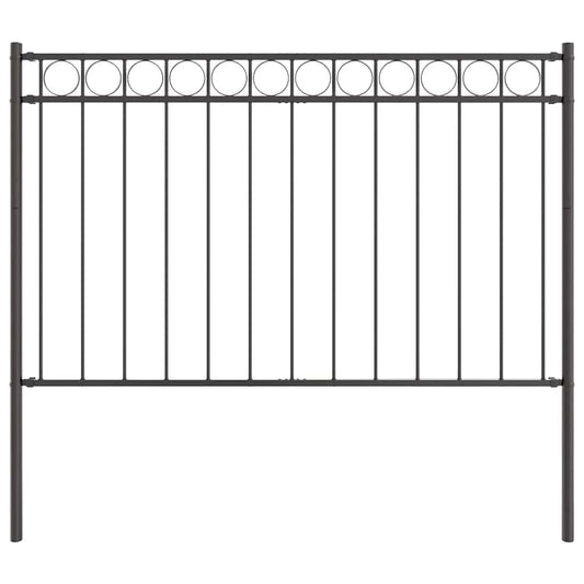 vidaXL Κήπος ΦENCE Γκρι 1.7x0.8 μ Ατσάλι