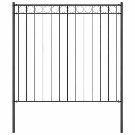 vidaXL Φράχτης Κήπου Γκρι 1,7x1,5 μ Ατσάλι