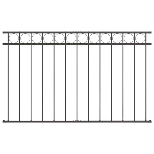 vidaXL Φράχτης Κήπου Γκρι Ατσάλι