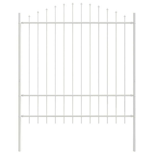 Φράχτης Κήπου vidaXL με Στεφάνι Λευκό 1,7x1,75 μ Χάλυβας