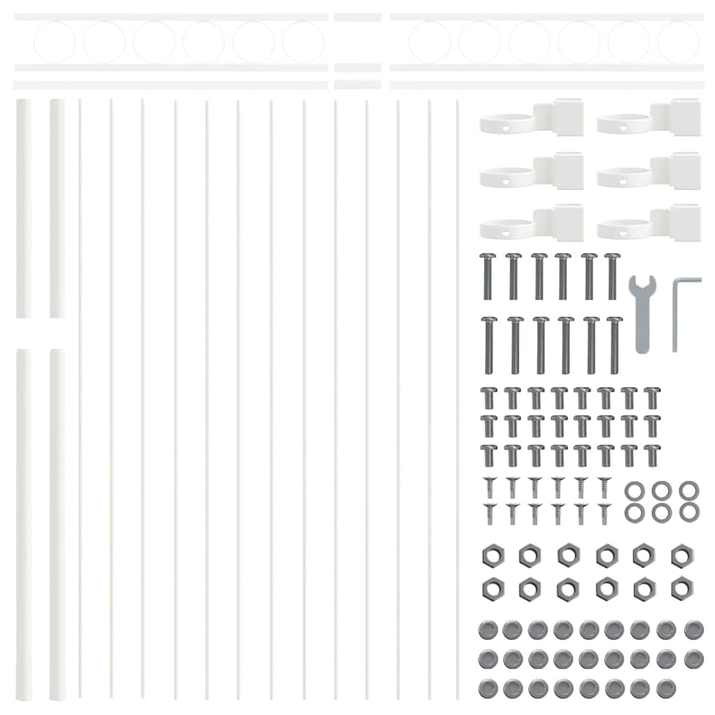 Φράχτης Κήπου VidaXL Λευκός 1,7x0,8 μ Ατσάλι