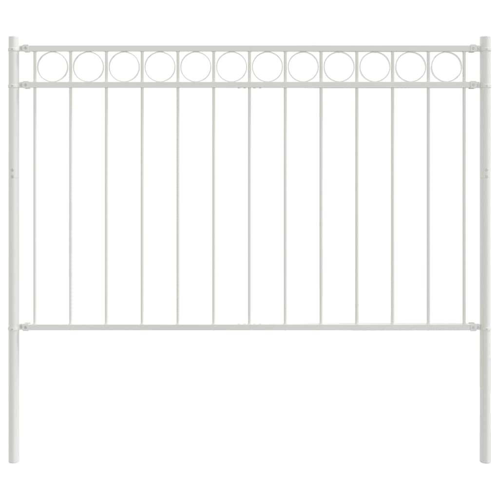 vidaXL Φράχτης Κήπου Λευκός 1,7x1 μ Από Χάλυβα