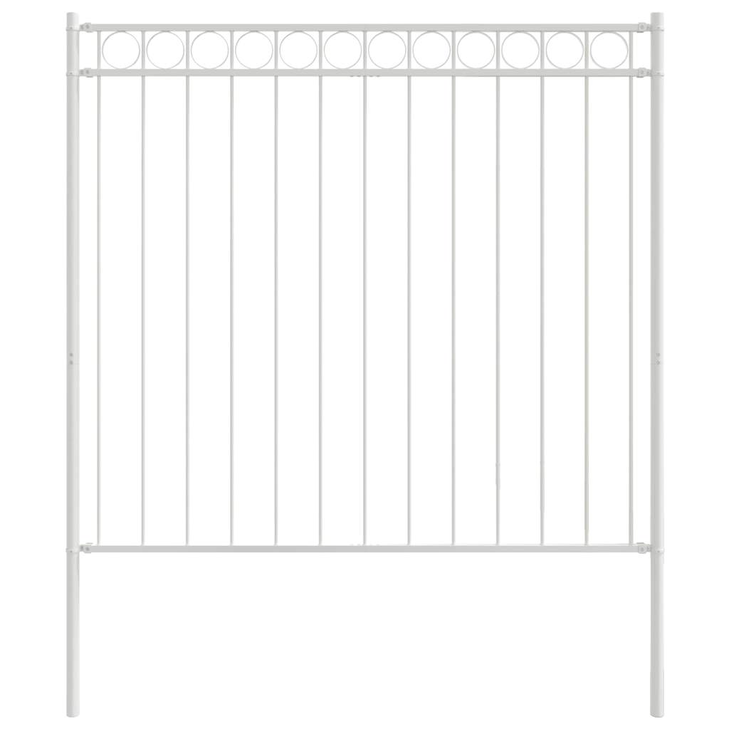vidaXL Φράχτης Κήπου Άσπρος 1,7x1,5 μ Μετάλλο