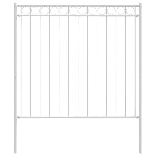 vidaXL Φράχτης Κήπου Άσπρος 1,7x1,5 μ Μετάλλο