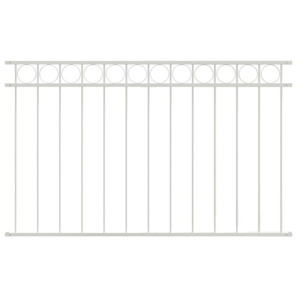 vidaXL Φράχτης Κήπου Λευκό Ατσάλι