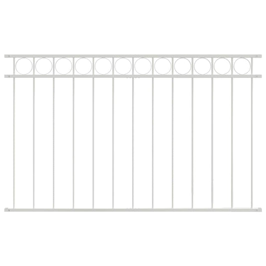 vidaXL Φράχτης Κήπου Λευκό Ατσάλι