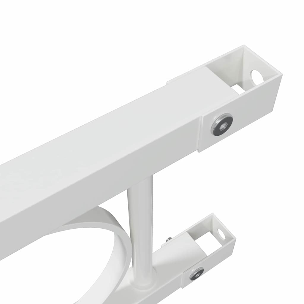 vidaXL Φράχτης Κήπου Λευκό Ατσάλι