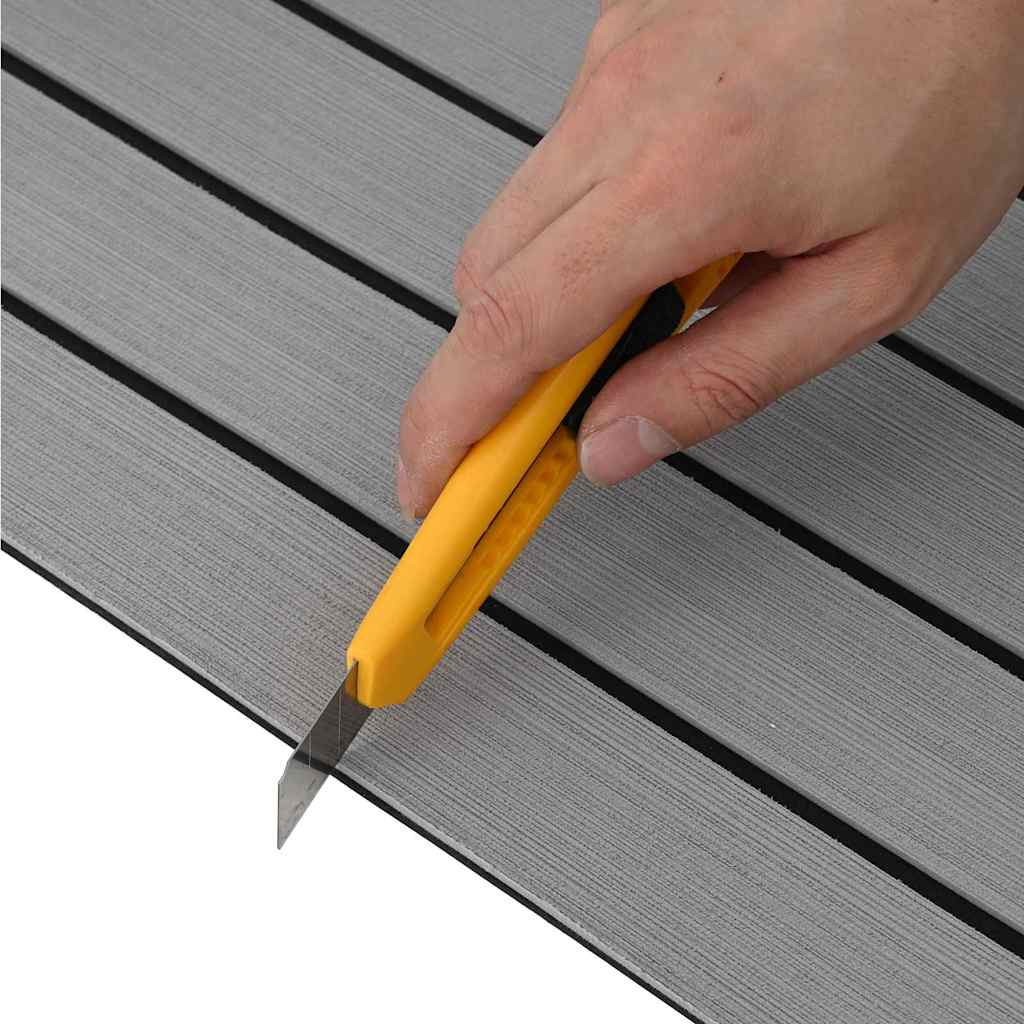 vidaXL Δάπεδο Σκάφους ανοιχτό γκρι και μαύρο 240 x 90 εκ EVA αφρός