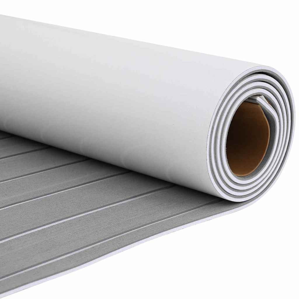 vidaXL Δάπεδο Σκάφους Ανοιχτό γκρι και λευκό 240 x 90 εκ EVA αφρός