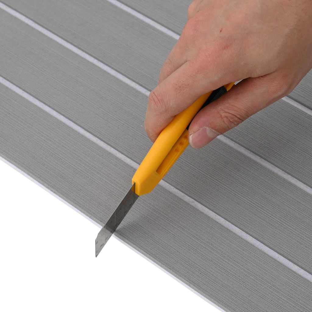 vidaXL Δάπεδο Σκάφους Ανοιχτό γκρι και λευκό 240 x 90 εκ EVA αφρός