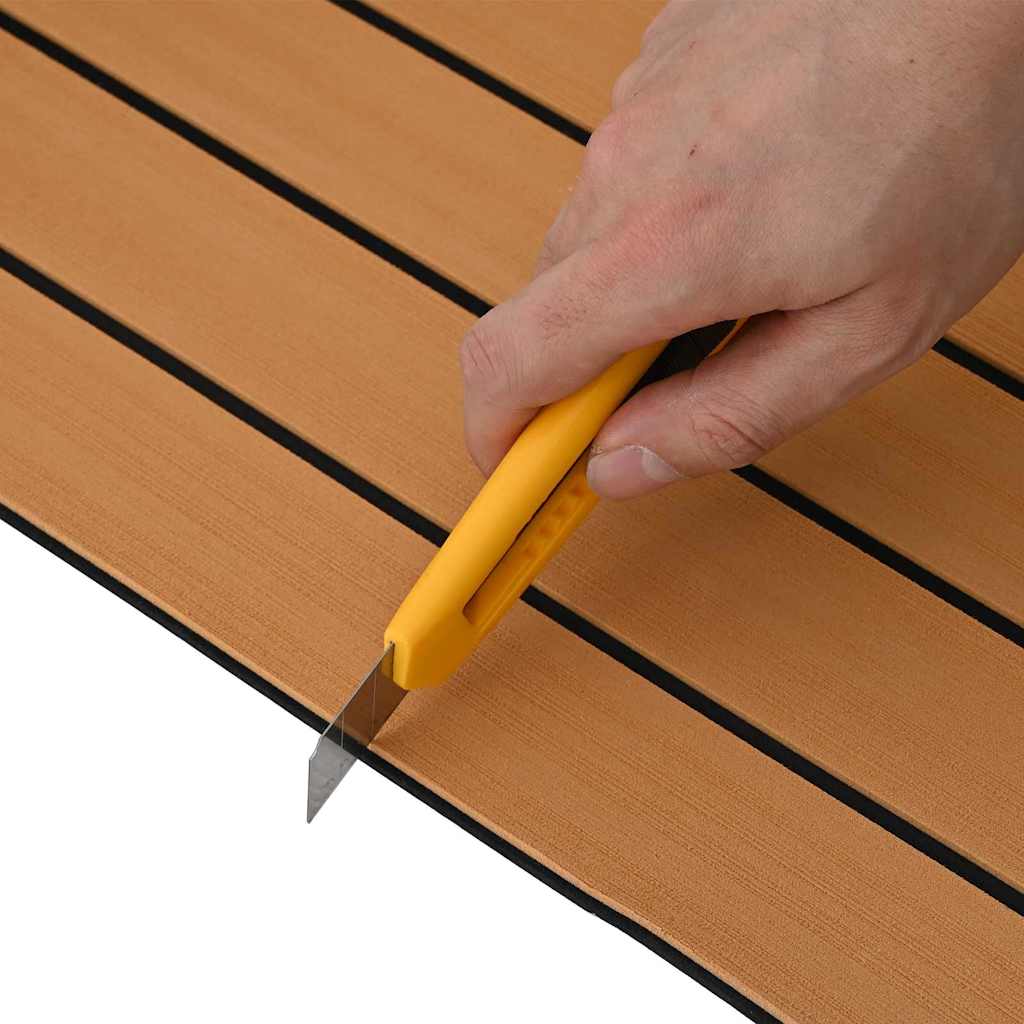 vidaXL Δάπεδο Σκάφους Καφέ και μαύρο 240 x 60 cm EVA αφρός