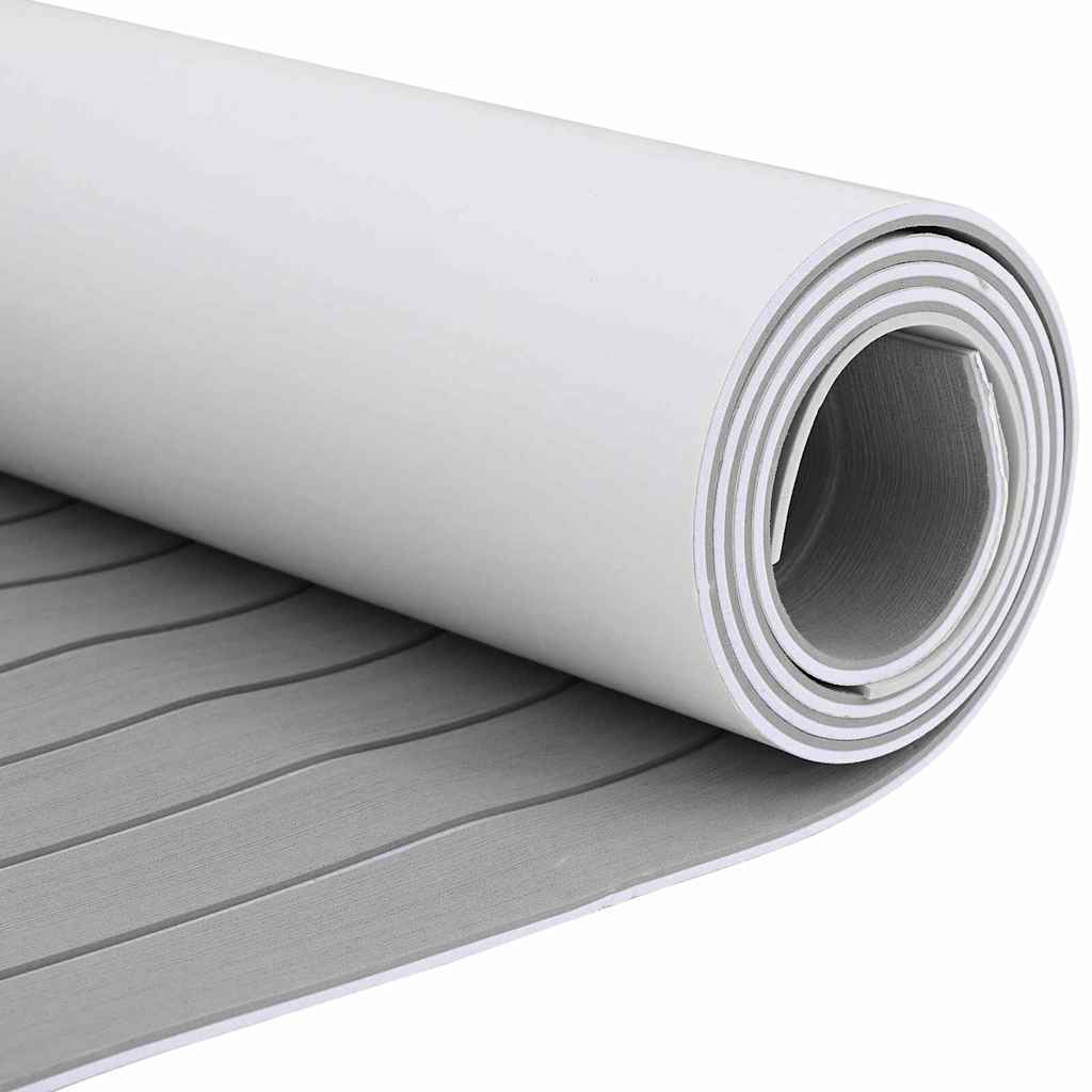 vidaXL Δάπεδο Σκάφους Ανοιχτό γκρι και λευκό 240 x 60 cm EVA αφρός