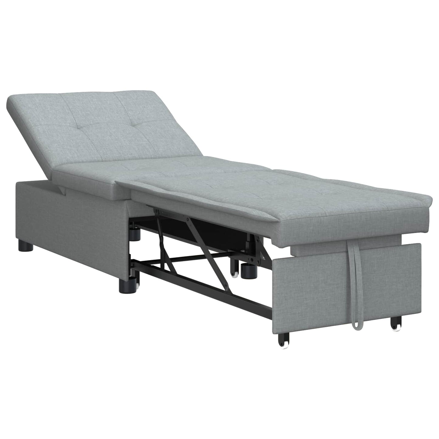 vidaXL Κρεβάτι καναπές Ανοιχτό γκρι 194 x 50 x 82 εκ. Κόντρα πλακέ