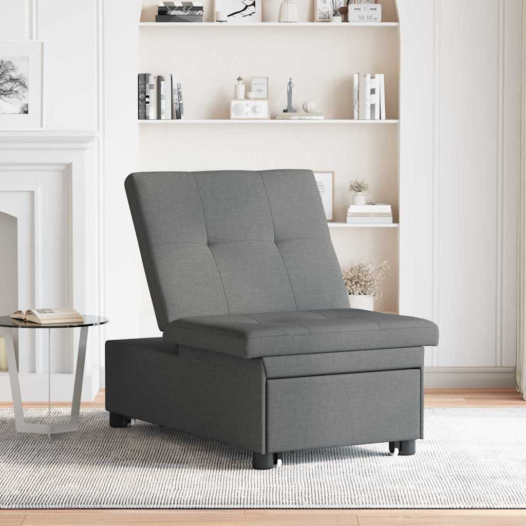 vidaXL Κρεβάτι καναπές Σκούρο Γκρι 194 x 50 x 82 εκ. Κόντρα πλακέ