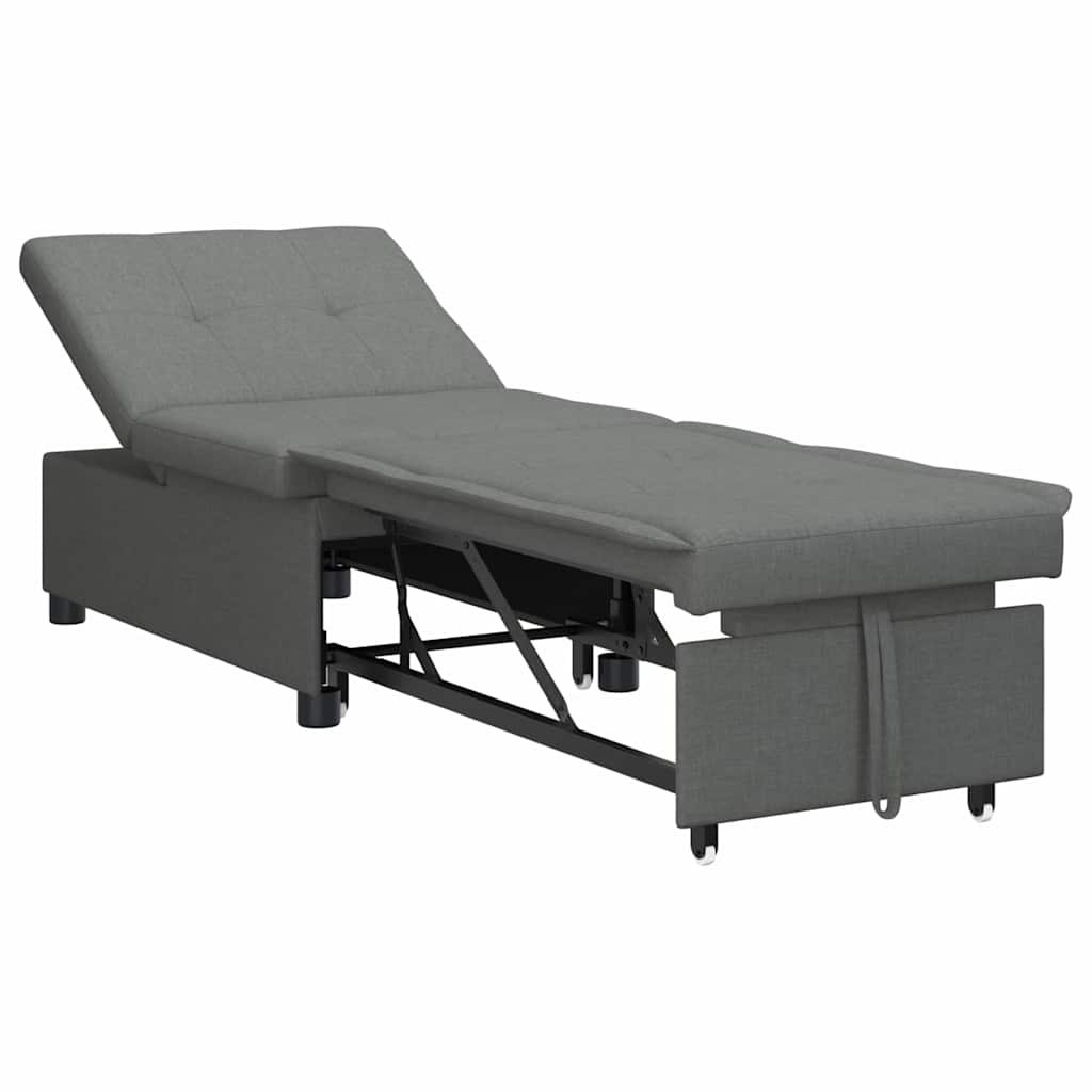 vidaXL Κρεβάτι καναπές Σκούρο Γκρι 194 x 50 x 82 εκ. Κόντρα πλακέ