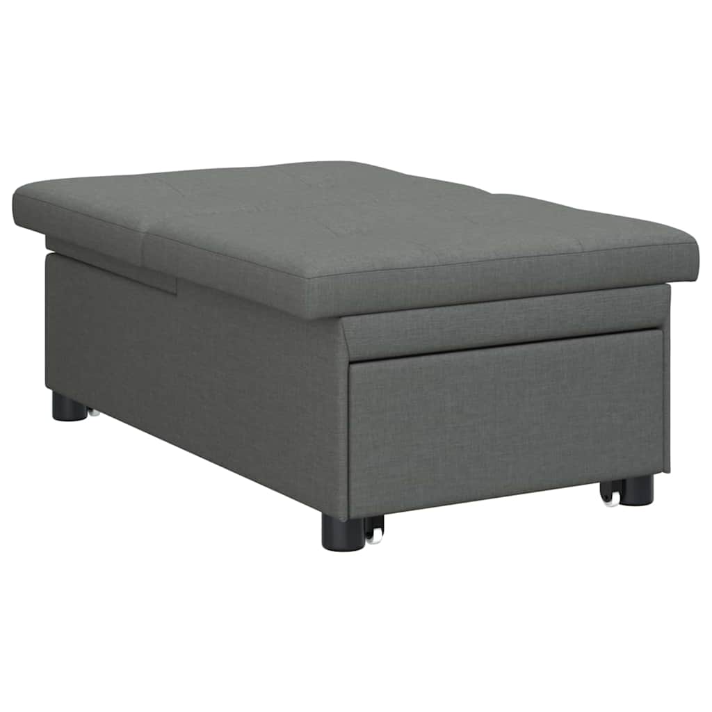 vidaXL Κρεβάτι καναπές Σκούρο Γκρι 194 x 50 x 82 εκ. Κόντρα πλακέ