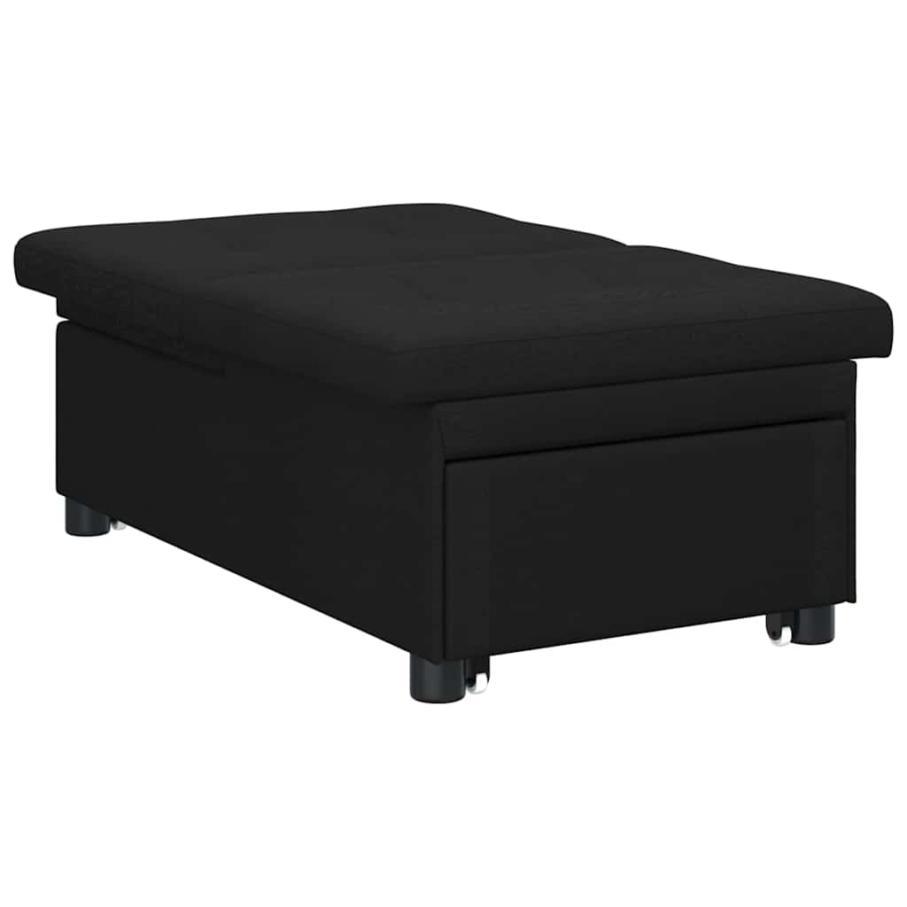 vidaXL Κρεβάτι καναπές Μαύρο 194 x 50 x 82 εκ. Κόντρα πλακέ