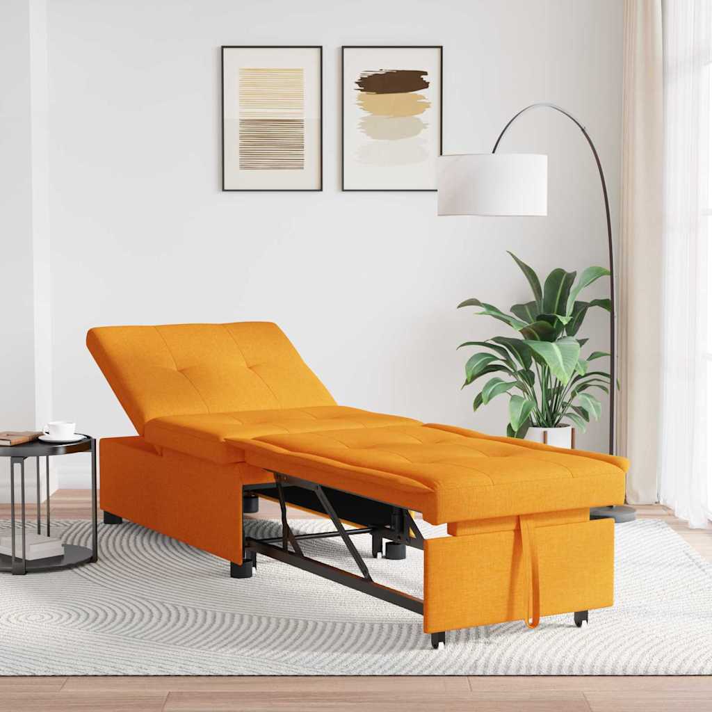 vidaXL Καναπές Κρεβάτι Σκούρο κίτρινο 194 x 50 x 82 εκ. ύφασμα
