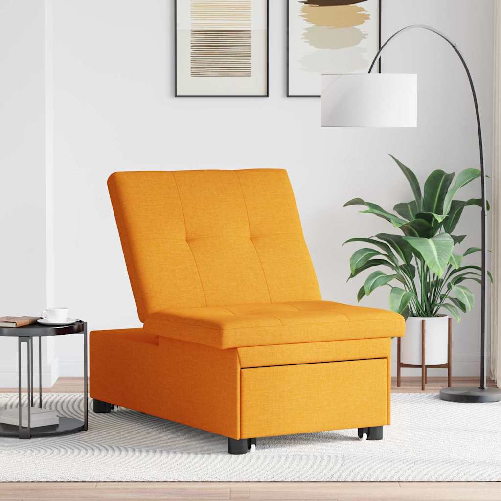 vidaXL Καναπές Κρεβάτι Σκούρο κίτρινο 194 x 50 x 82 εκ. ύφασμα