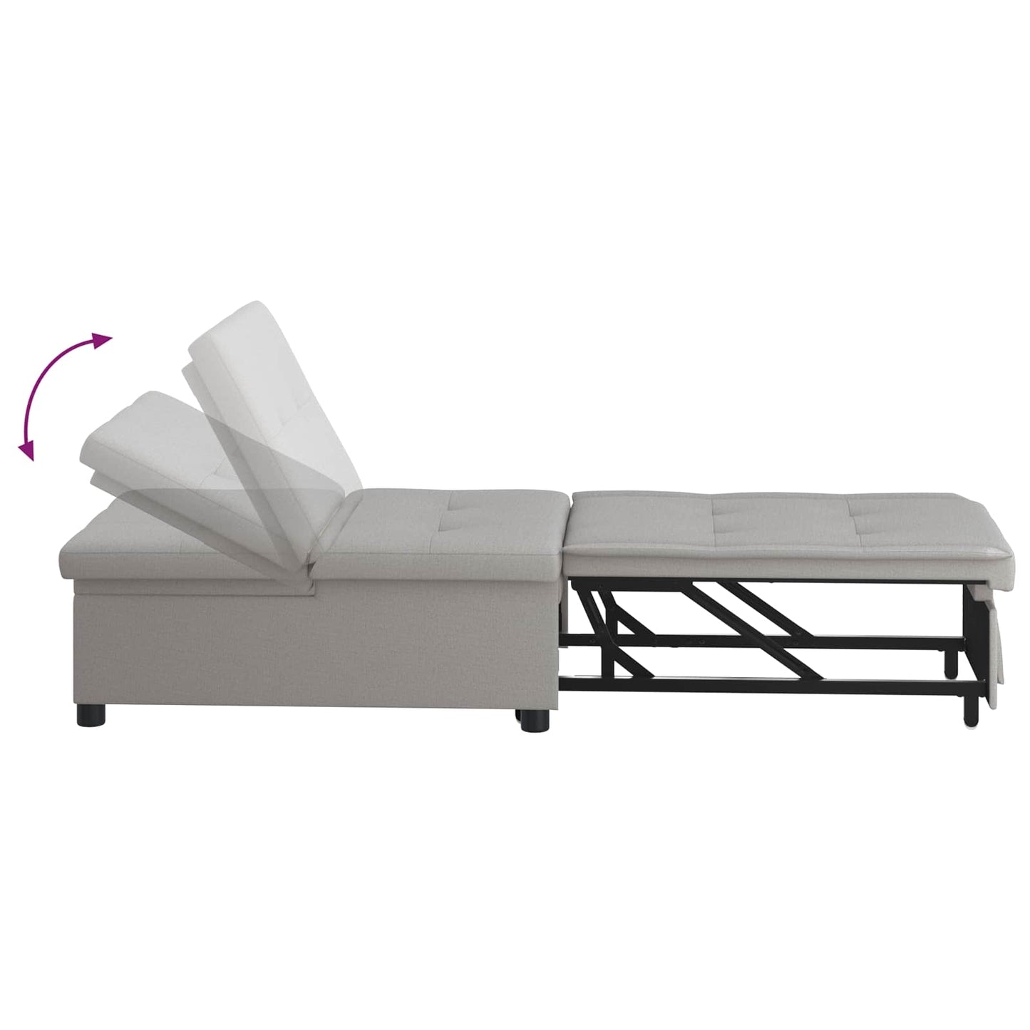 vidaXL Καναπές Κρεβάτι Γκρι 194 x 50 x 82 εκ. ύφασμα