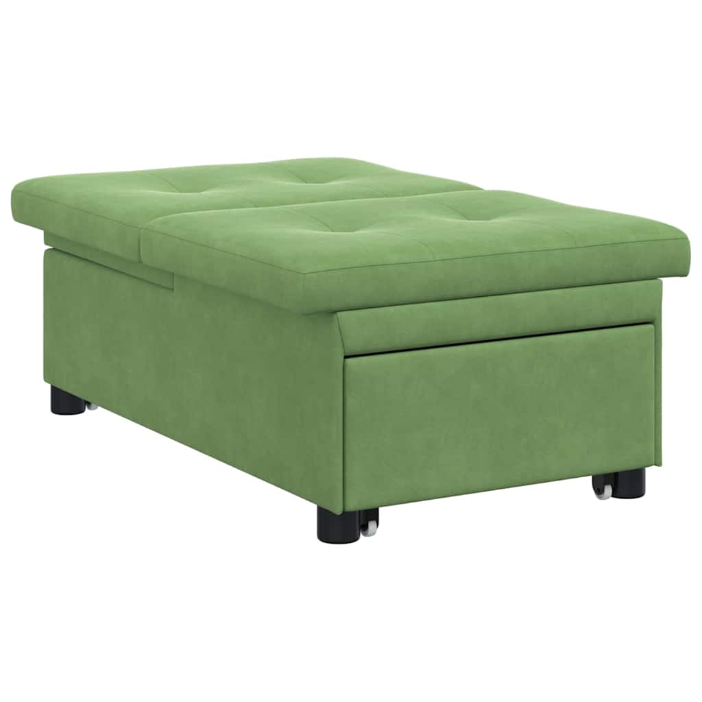vidaXL Κρεβάτι καναπές Ανοιχτό Πράσινο 194 x 67 x 82 εκ Βελούδο