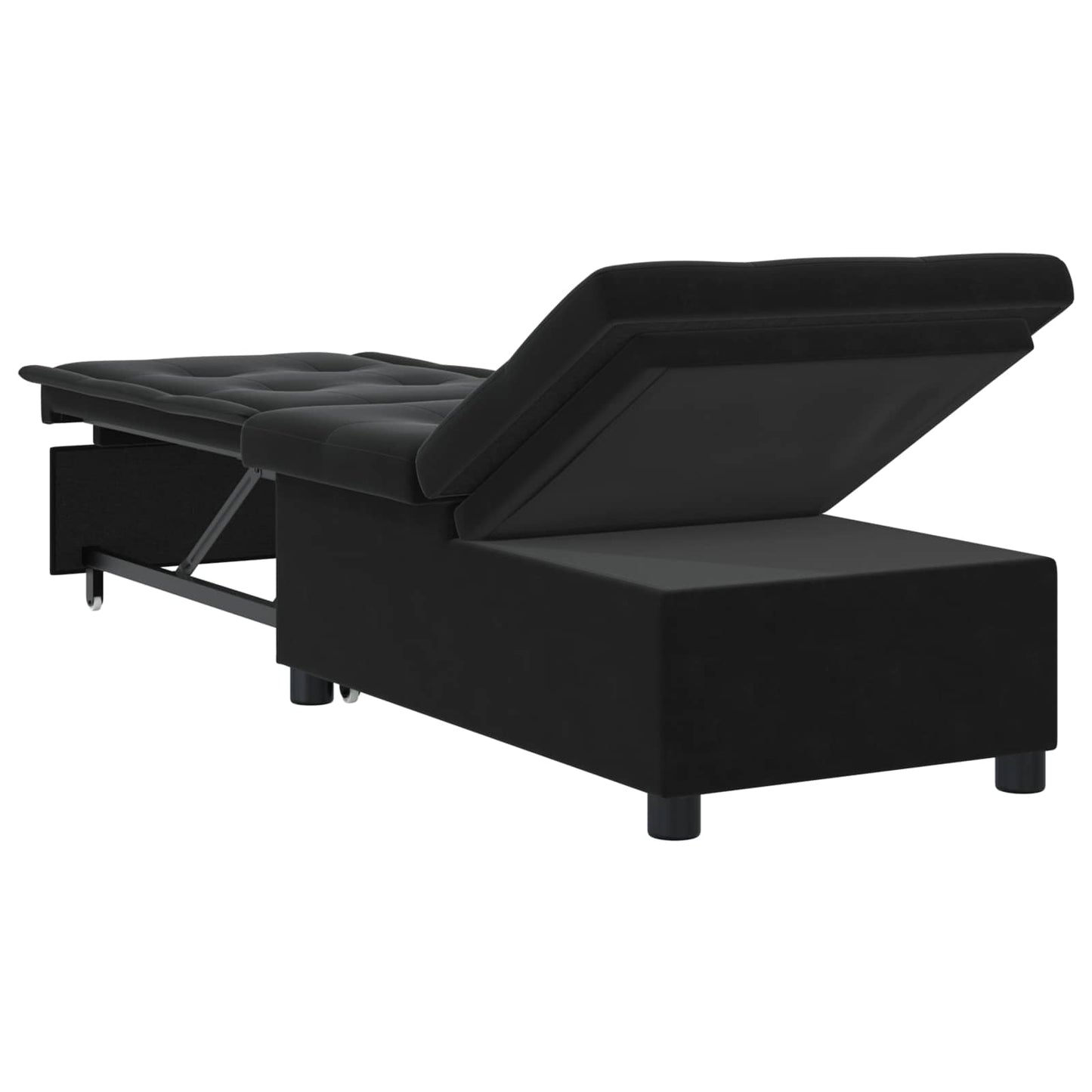 vidaXL Κρεβάτι καναπές Μαύρο 194 x 67 x 82 εκ Βελούδο