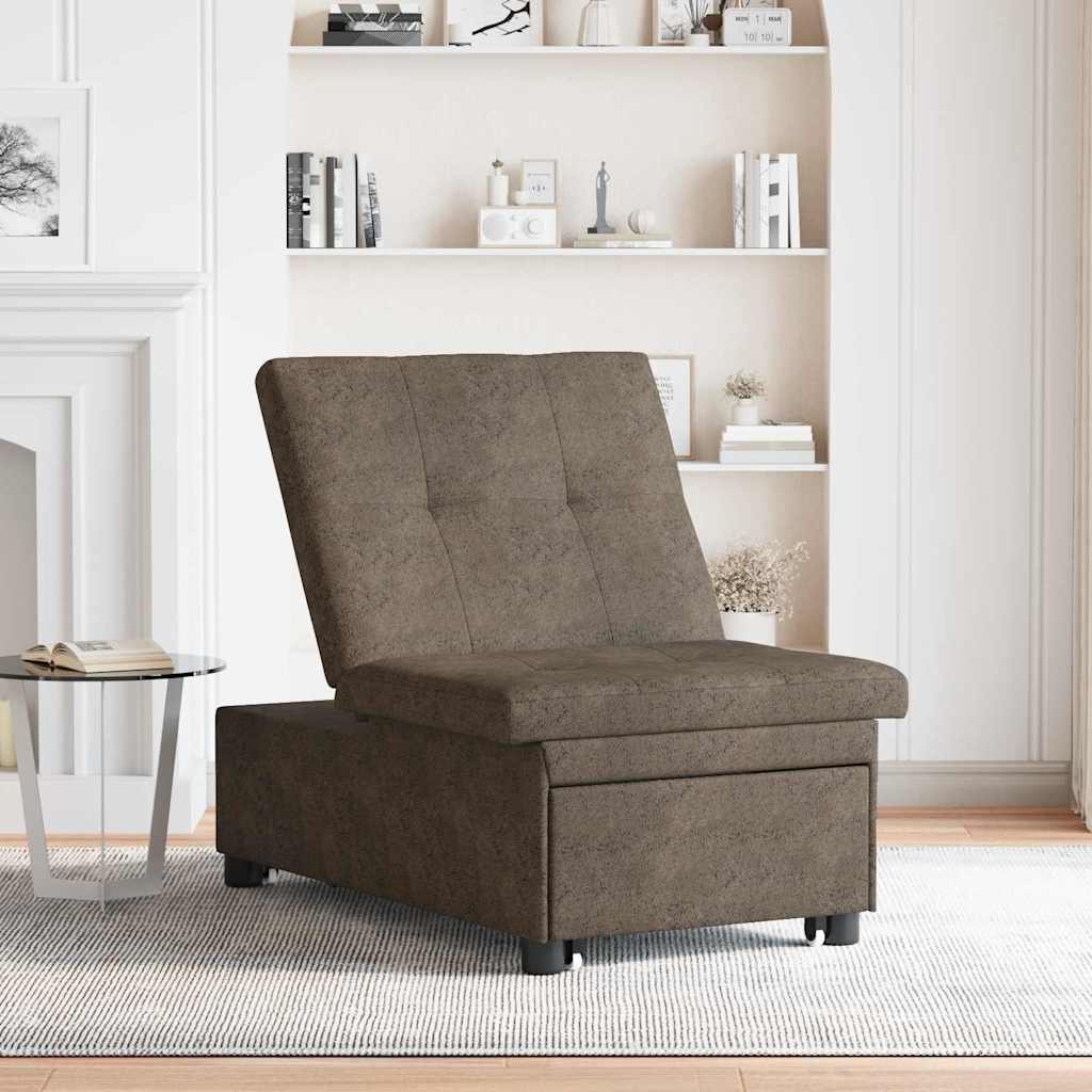 vidaXL Κρεβάτι καναπές Σκούρο Γκρι 194 x 67 x 82 εκ Υφασμα Huahua