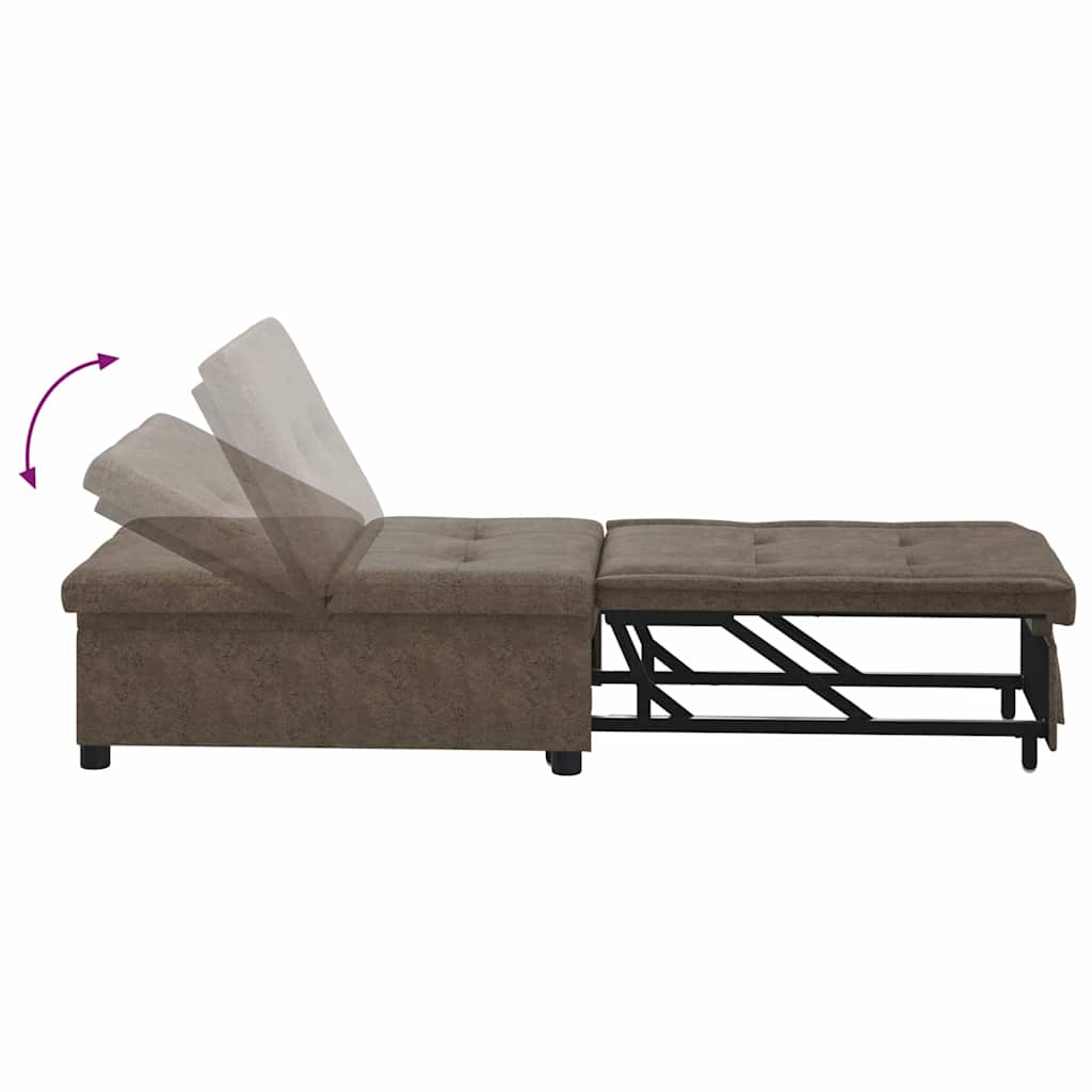 vidaXL Κρεβάτι καναπές Σκούρο Γκρι 194 x 67 x 82 εκ Υφασμα Huahua