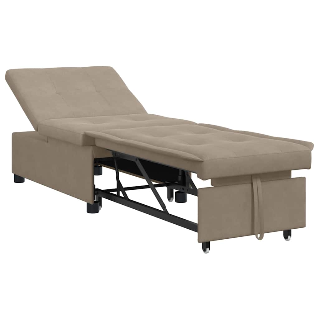 vidaXL Καναπές Κρεβάτι Taupe 194 x 67 x 82 εκ Μικροΐνες