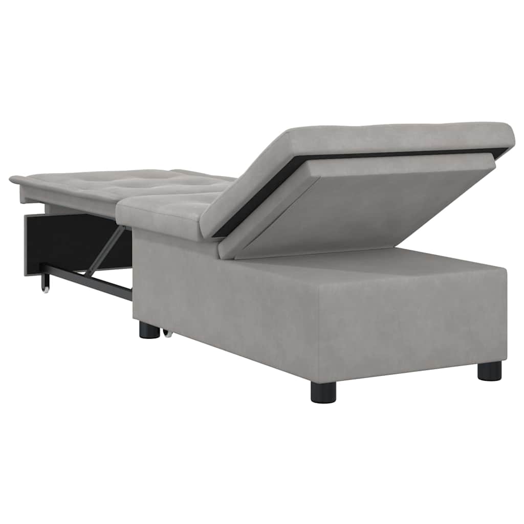 vidaXL Καναπές Κρεβάτι Ανοιχτό γκρι 194 x 67 x 82 εκ Μικροΐνες