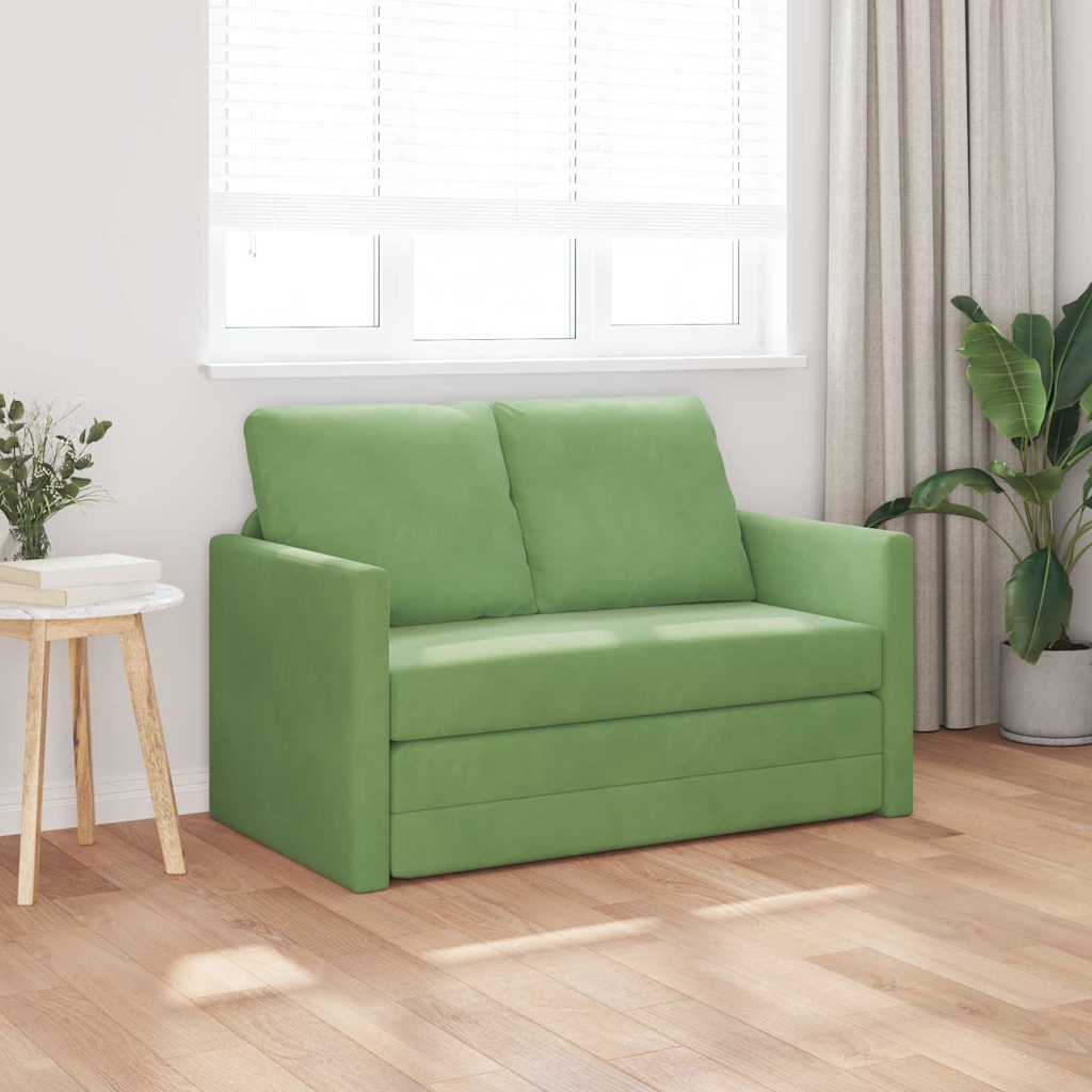 vidaXL Κρεβάτι καναπές Ανοιχτό Πράσινο 204 x 122 x 60 εκ Βελούδο