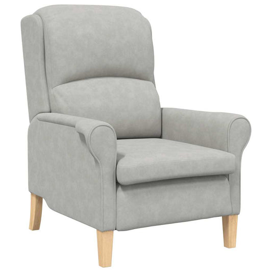 vidaXL Πολυθρόνα Ανοιχτό γκρι 76 x 94 x 102 εκ. Μικροΐνες