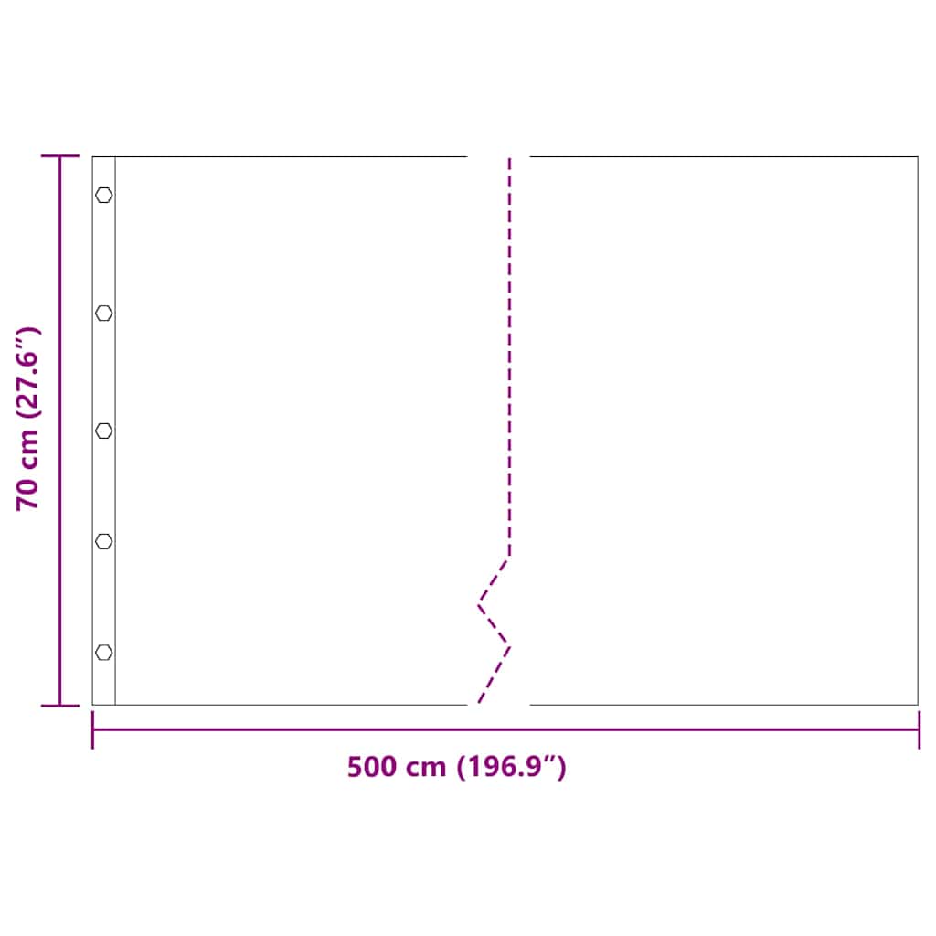 vidaXL Φράγμα ριζών Μαύρο 0.7 x 5 μέτρα HDPE