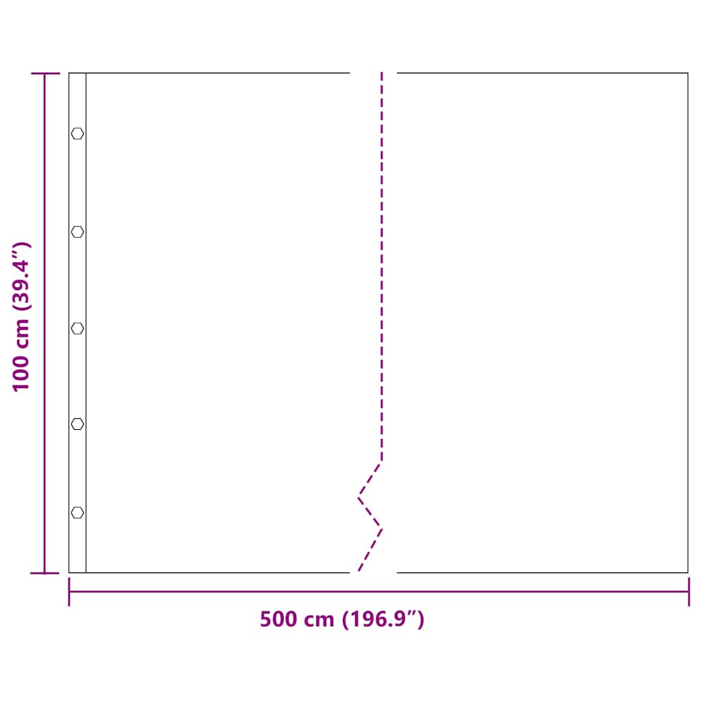 vidaXL Φράγμα ριζών Μαύρο 1 x 5 m HDPE