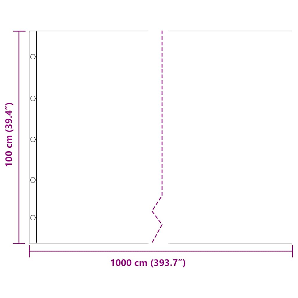 vidaXL Φράγμα ριζών Μαύρο 1 x 10 m HDPE