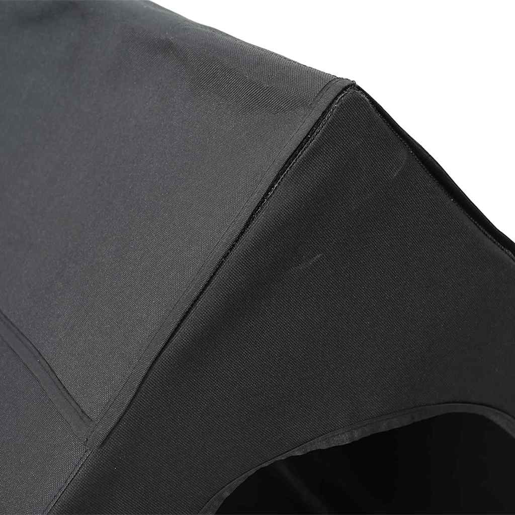 vidaXL Σπίτι Σκύλου Μαύρο Ανθεκτικό Πολυεστέρα και Χάλυβα