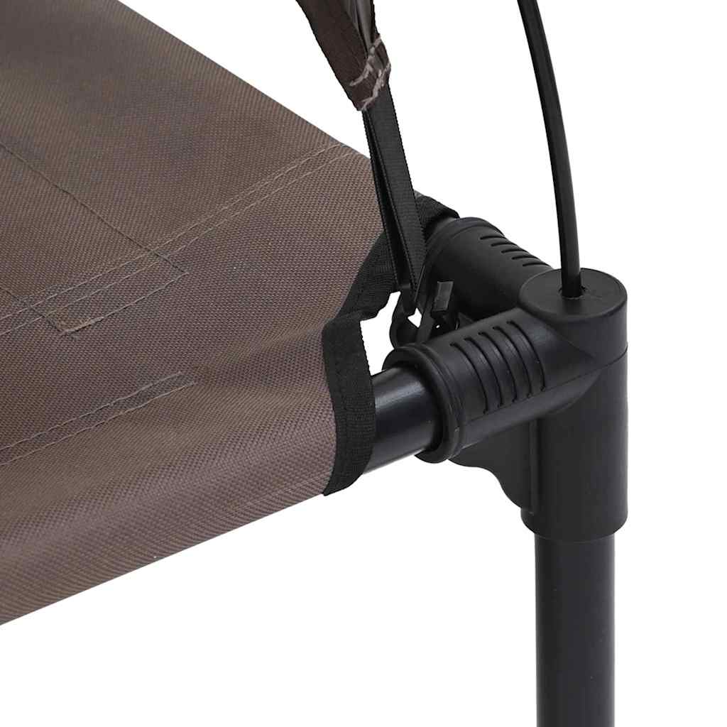 vidaXL Υπερυψωμένο Κρεβάτι Σκύλου Καφέ Μέταλλο 76 x 62 x 70.5 εκ