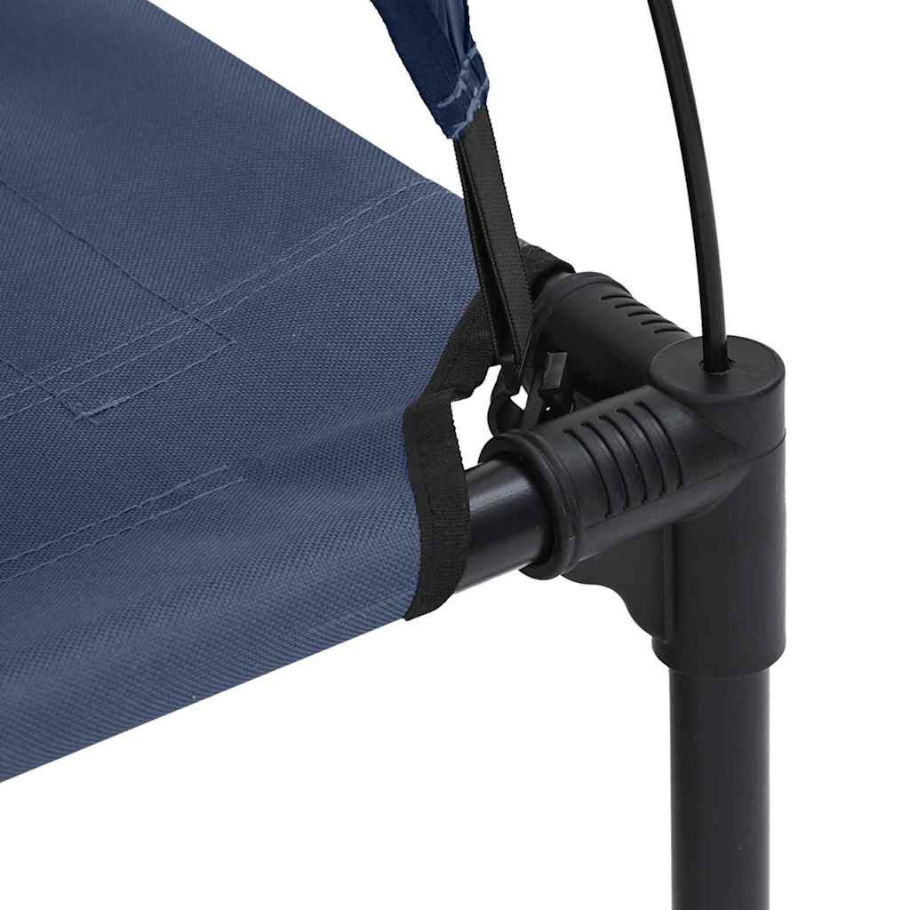 vidaXL Υπερυψωμένο Κρεβάτι Σκύλου Ναυτικό μπλε Ατσάλι, Ύφασμα