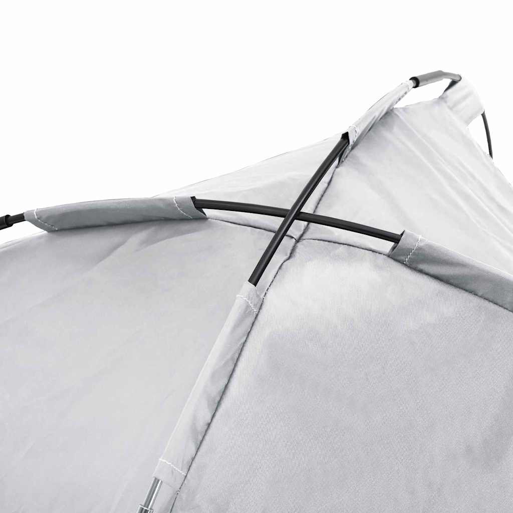 vidaXL Υπερυψωμένο Κρεβάτι Σκύλου με Αφαιρούμενη Στέγη Ασημί Γκρι Μέταλλο