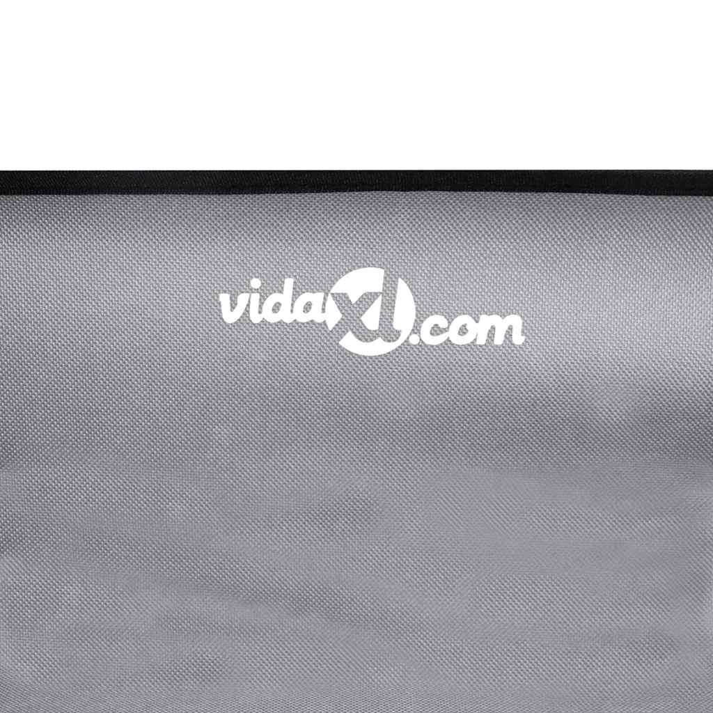 vidaXL Υπερυψωμένο Κρεβάτι Σκύλου Ανοιχτό Γκρι M Υφάσματος Oxford και Στερέος