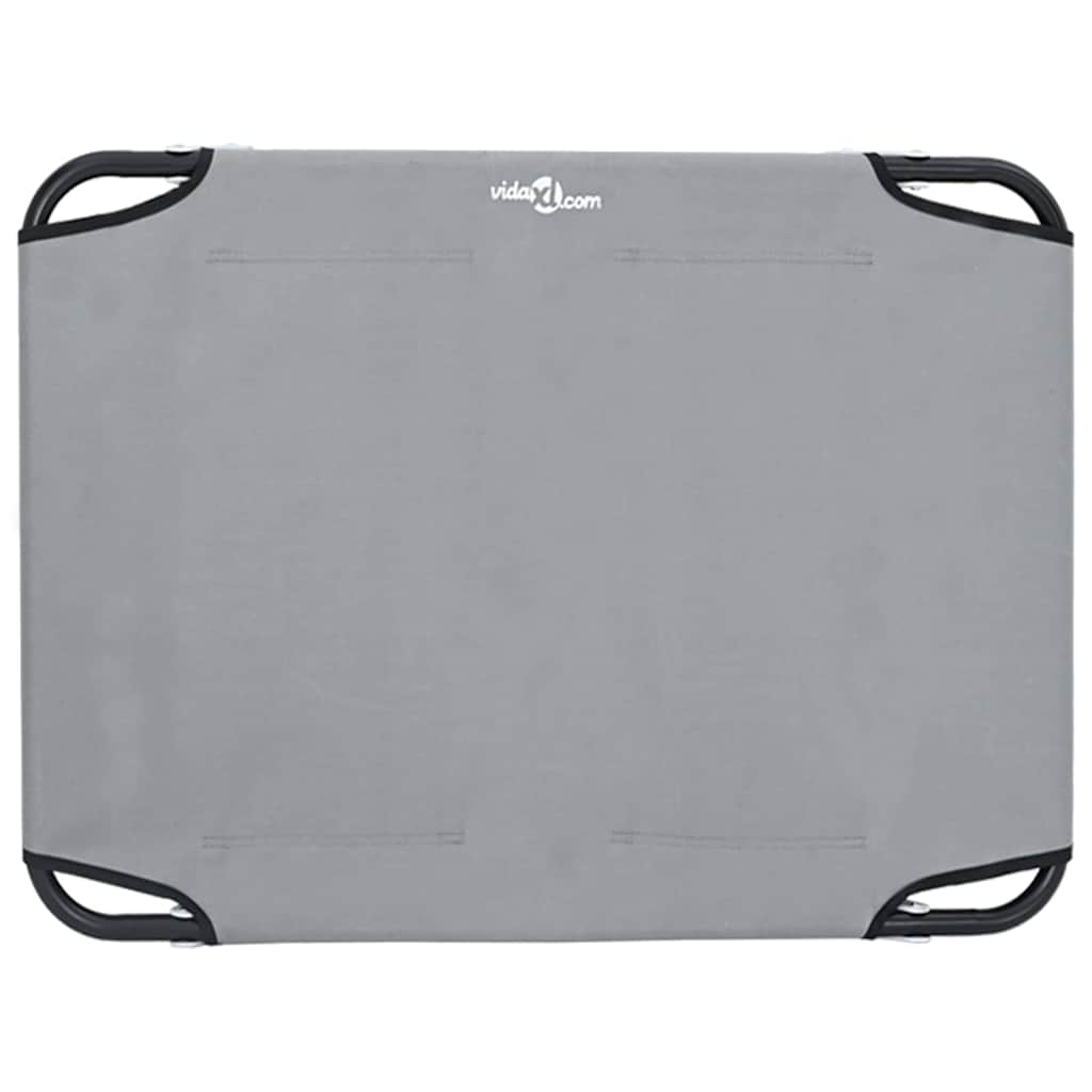 vidaXL Αναδιπλούμενο Ανοιχτό Γκρι Κρεβάτι Σκύλου M από Ύφασμα Oxford και Ατσάλι