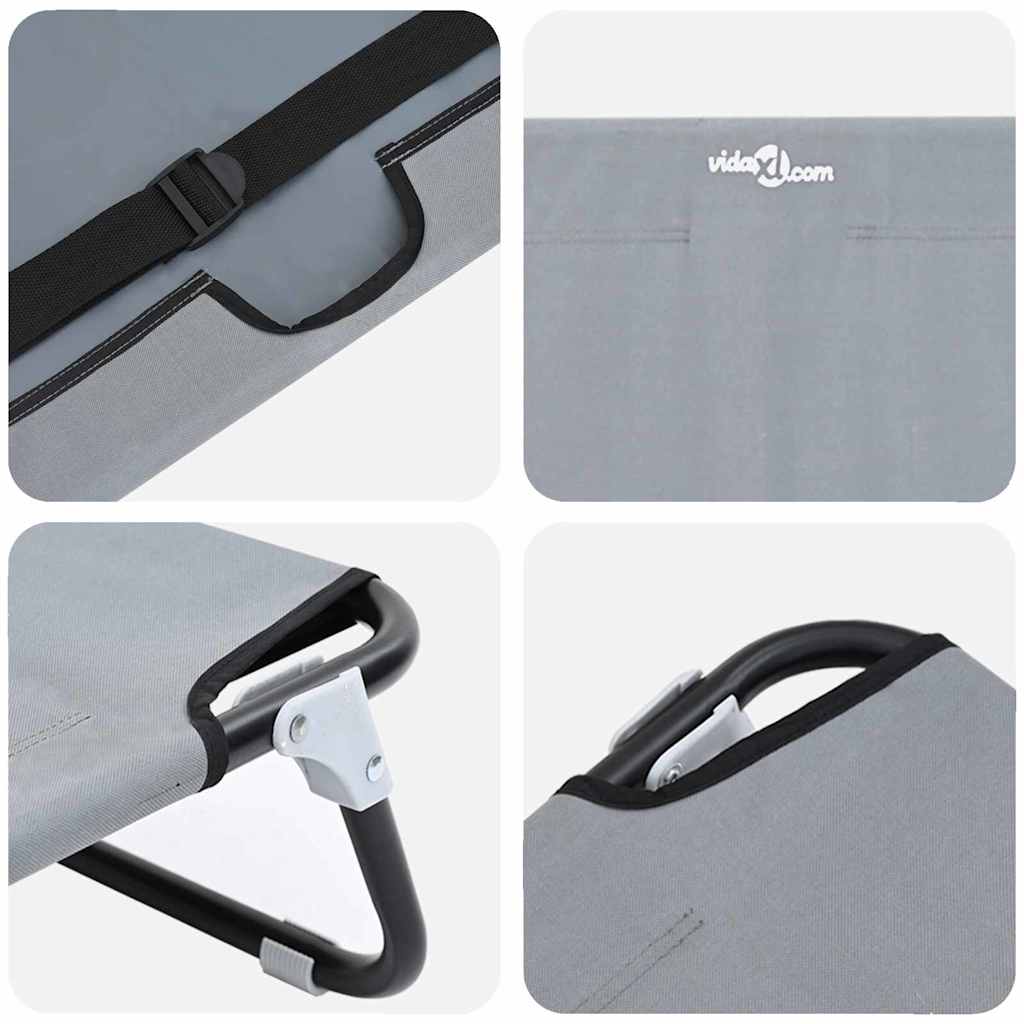 vidaXL Αναδιπλούμενο Κρεβάτι Σκύλου Ανοιχτό γκρι