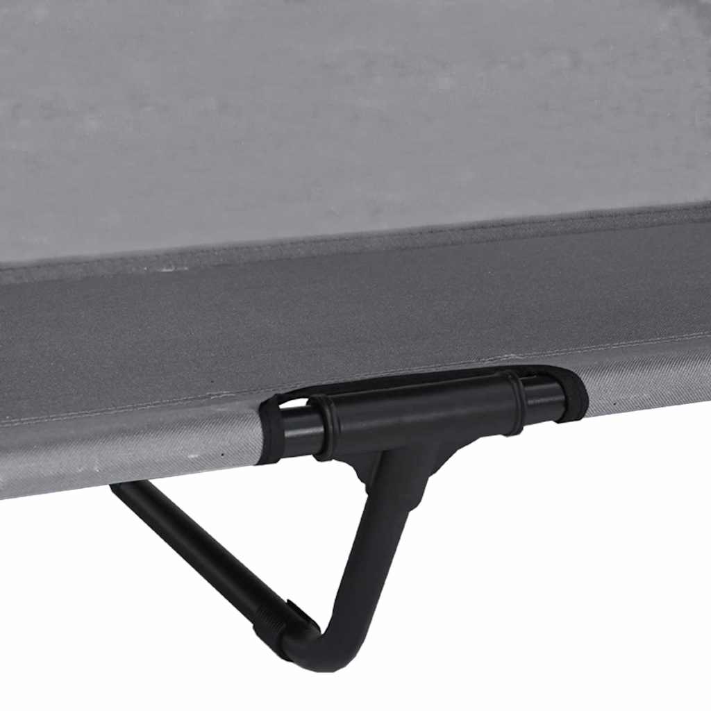 vidaXL Υπερυψωμένο Κρεβάτι Σκύλου με Αφαιρούμενη Στέγη Ανοιχτό Γκρι XL Ατσάλι