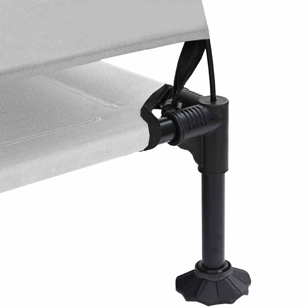 vidaXL Υπερυψωμένο Κρεβάτι Σκύλου με Αφαιρούμενη Οροφή Ασημί Γκρι XL Ατσάλι