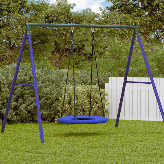 vidaXL Κούνια φωλιά Μπλε 100 x 100 x 180 εκ Πλαστικό