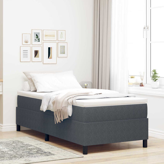 vidaXL Κρεβάτι πλατφόρμα Σκούρο Γκρι 80 x 200 cm Υφασμάτινο Κορντουρά