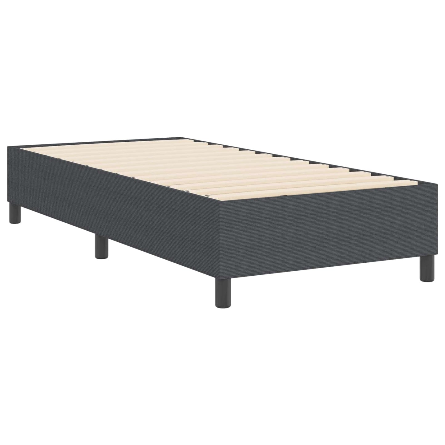 vidaXL Κρεβάτι πλατφόρμα Σκούρο Γκρι 80 x 200 cm Υφασμάτινο Κορντουρά