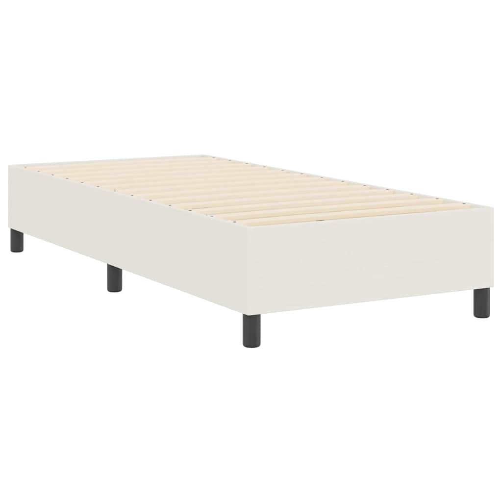 vidaXL Κρεβάτι πλατφόρμα Κρεμ 80 x 200 cm Υφασμάτινο Κορντουρά