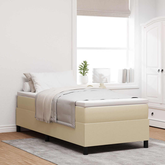 vidaXL Κρεβάτι πλατφόρμα Γκρι Πράσινο 80 x 200 cm Υφασμάτινο Κορντουρά
