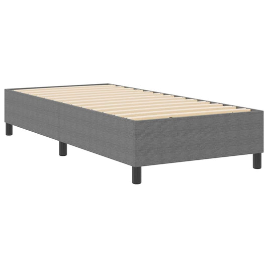 vidaXL Κρεβάτι Box Spring Ανοιχτό Γκρι Μοναδικό Κορντουρόι